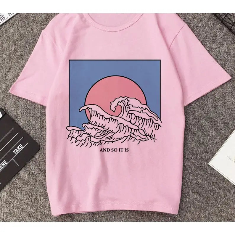 The Great Wave Vaporwave T-shirt