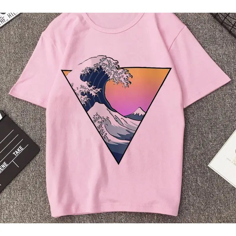 The Great Wave Vaporwave T-shirt