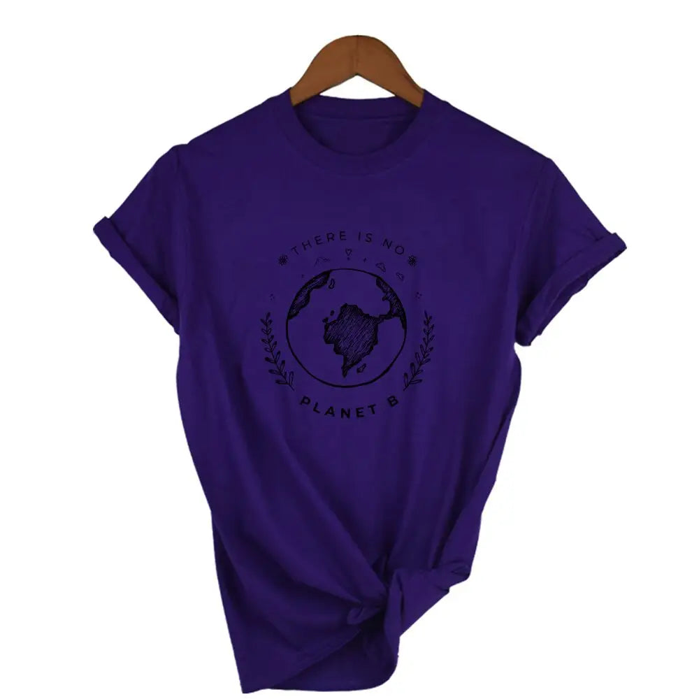 There Is No Planet B T-Shirt - Purple / S