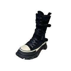 Thick Bottom Ankle Laceup Boots