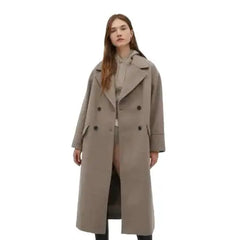 Thick Long V Neck Long Sleeve Pockets Coat