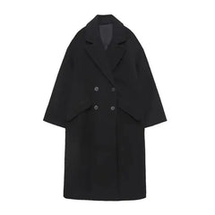 Thick Long V Neck Long Sleeve Pockets Coat