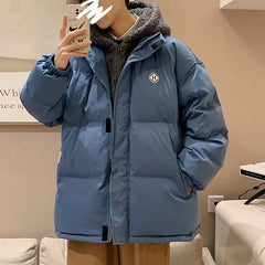 Thicken Letter Graphic Oversize Parkas Coat