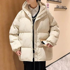 Thicken Letter Graphic Oversize Parkas Coat