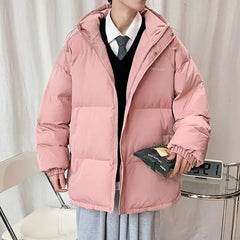 Thicken Letter Graphic Oversize Parkas Coat