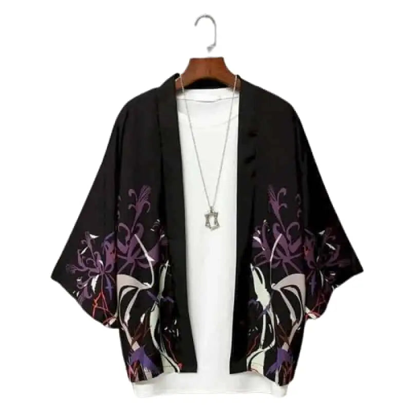 Thin Lined Sunscreen Kimono Type Dragon Robe Shirt