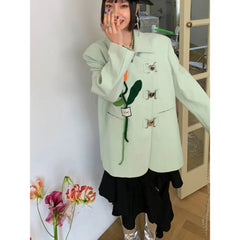 Three-Dimensional Flower Blazer