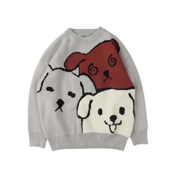 Three Dogs Knitted Oversize Sweater