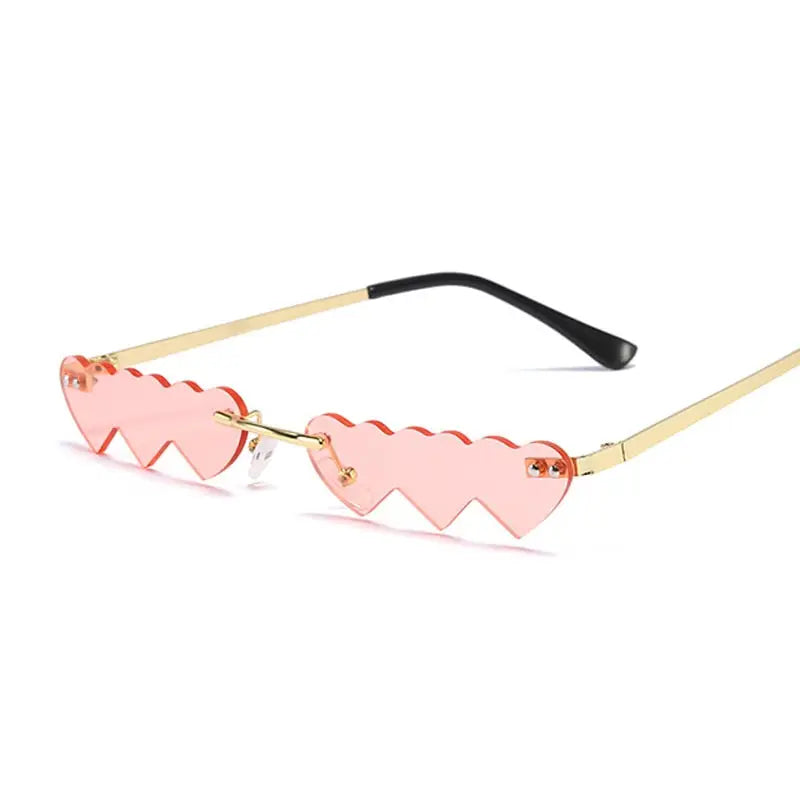 Three Heart Sunglasses - Pink / One Size