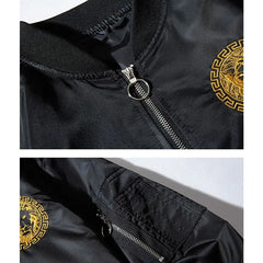 Tiger Embroidered Bomber Jacket