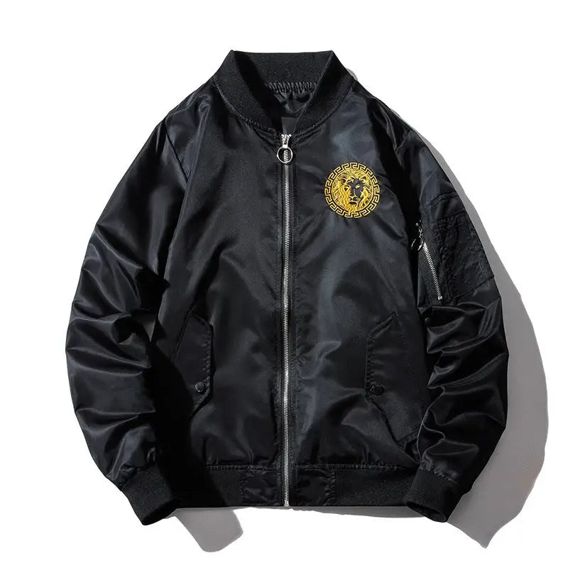 Tiger Embroidered Bomber Jacket