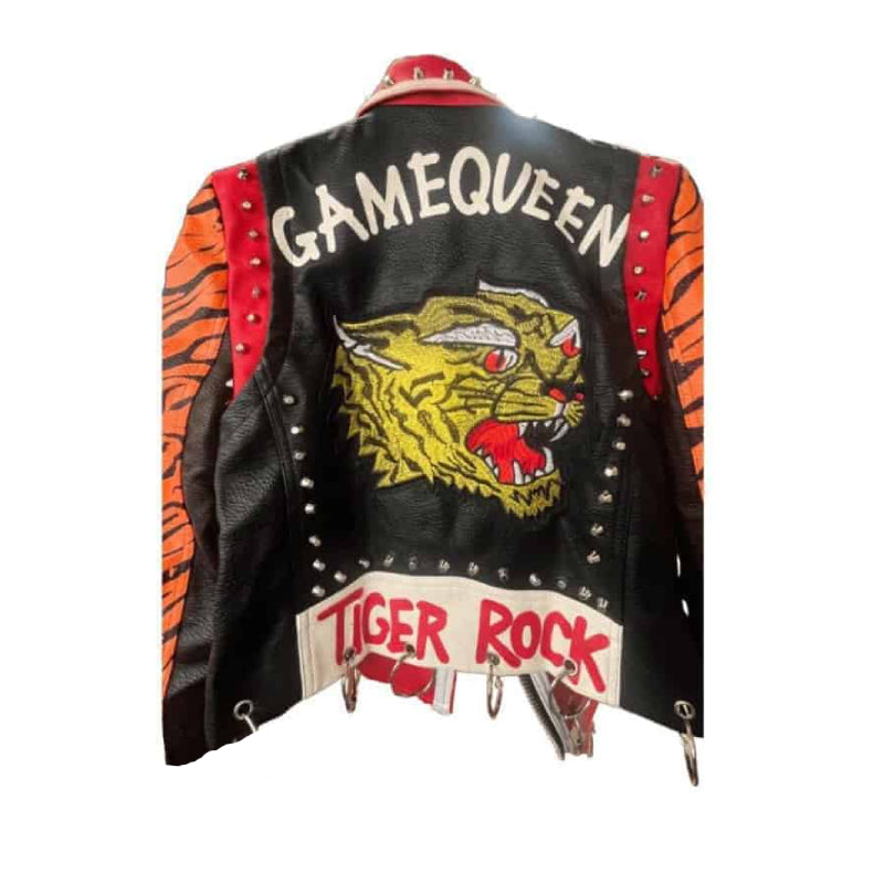 Tiger Rock Motorcycle PU Vegan Leather Jacket