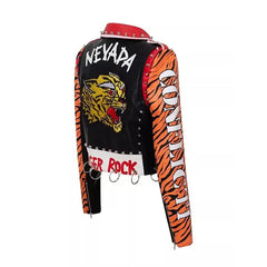Tiger Rock Motorcycle PU Vegan Leather Jacket - Jackets