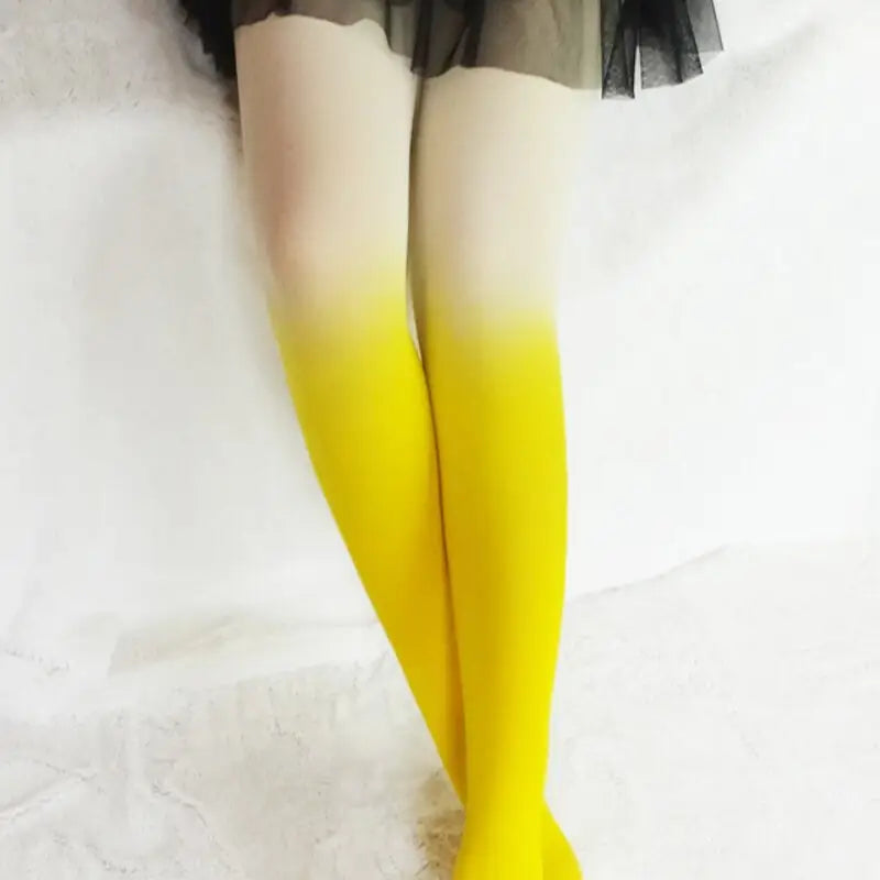 Gradient Hose Tights Gradient Opaque Seamless Stockings - UrbanWearOutsiders