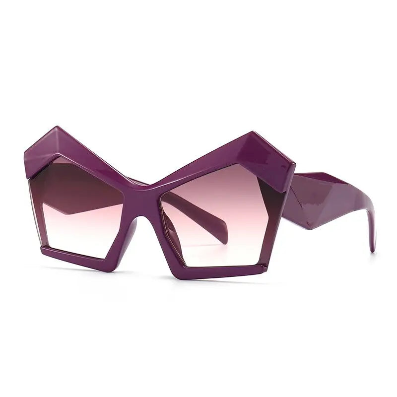 Tinted Irregular Shape Sunglasses