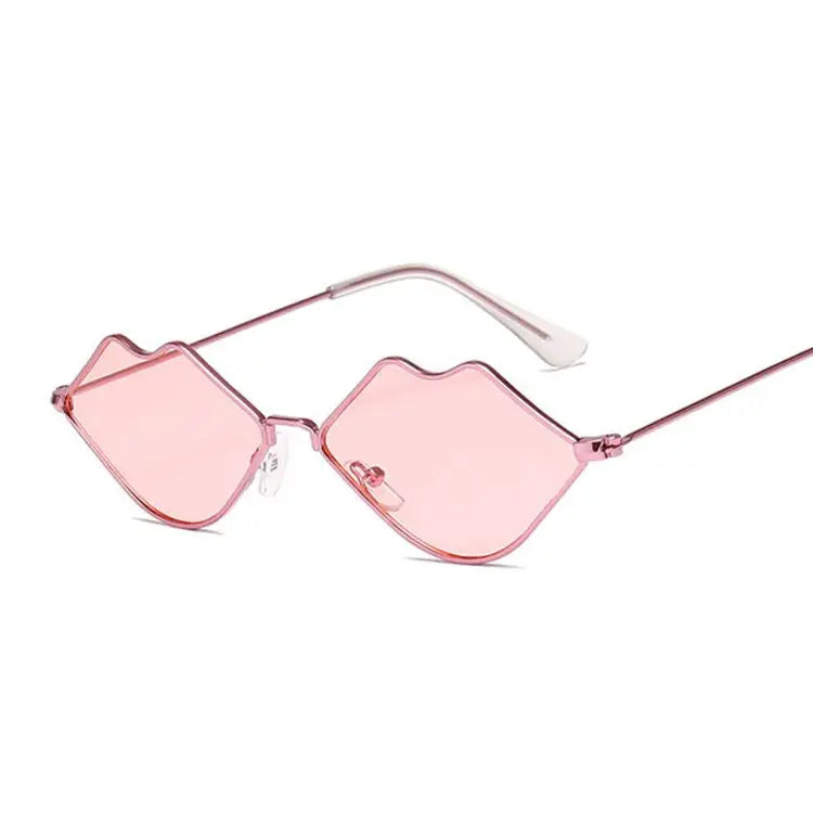 Tinted Kiss Shape Sunglasses - Pink / One Size
