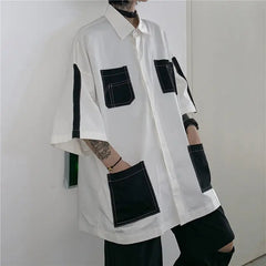 Tooling short sleeve shirt - white / M - Oversize Women