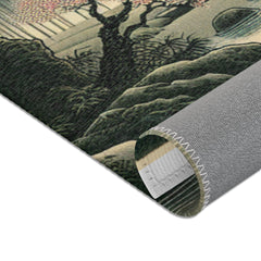 Traditional Artwork Area Rug with Dew-Soaked Bamboo