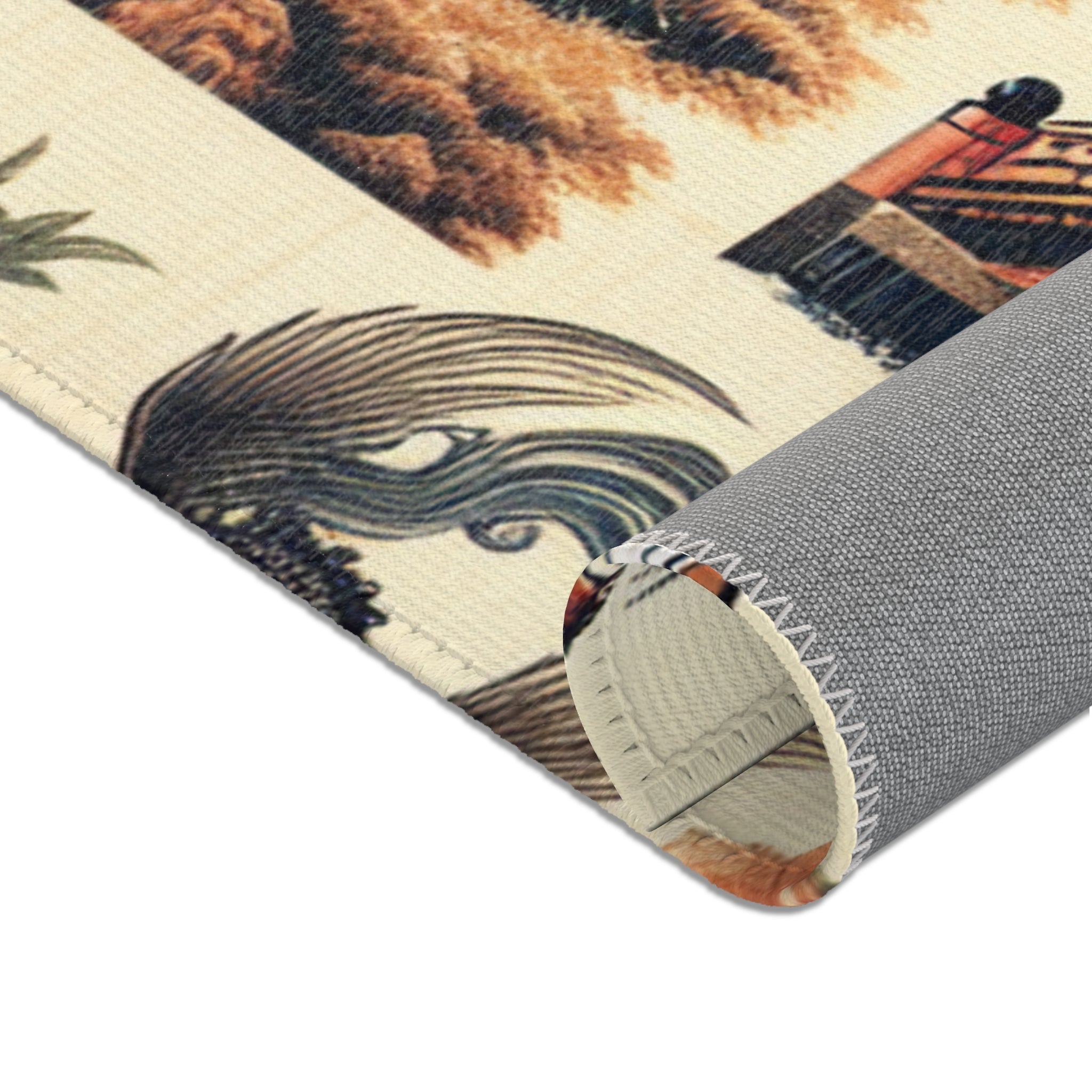 Traditional Japanese Art Rug with Elegant Geishas Dressed