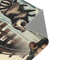 Traditional Japanese Horror Designed Area Rug