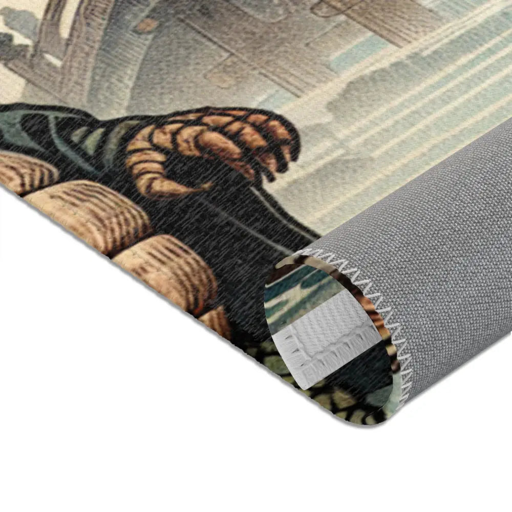 Traditional Japanese Horror Designed Area Rug