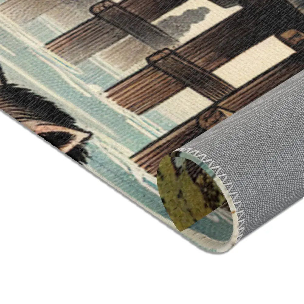 Traditional Japanese Horror Designed Area Rug