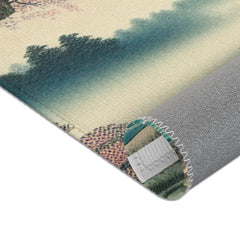 Traditional Japanese-Style Area Rug with Sakura