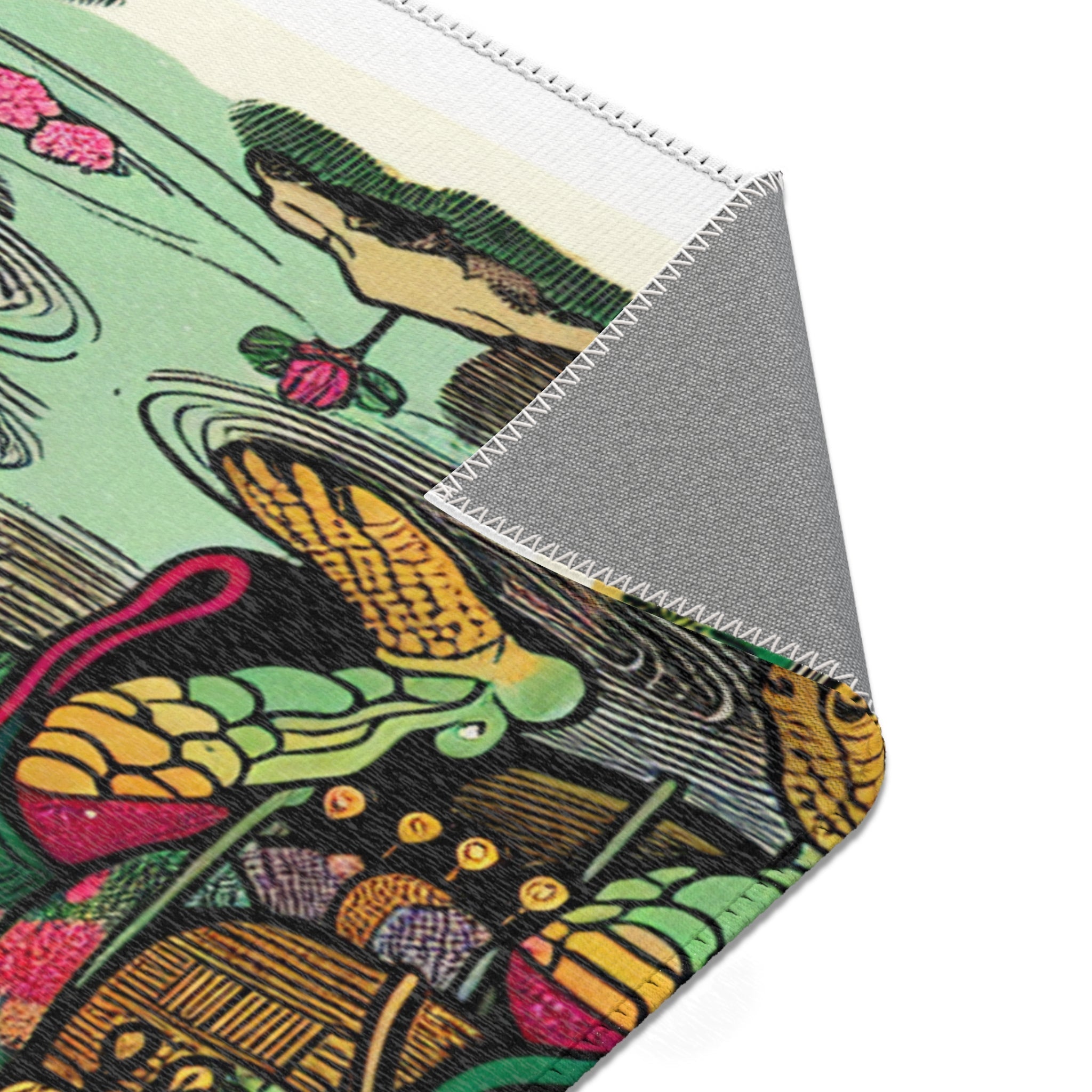 Traditional Japanese Ukiyo-e Captivating Area Rug