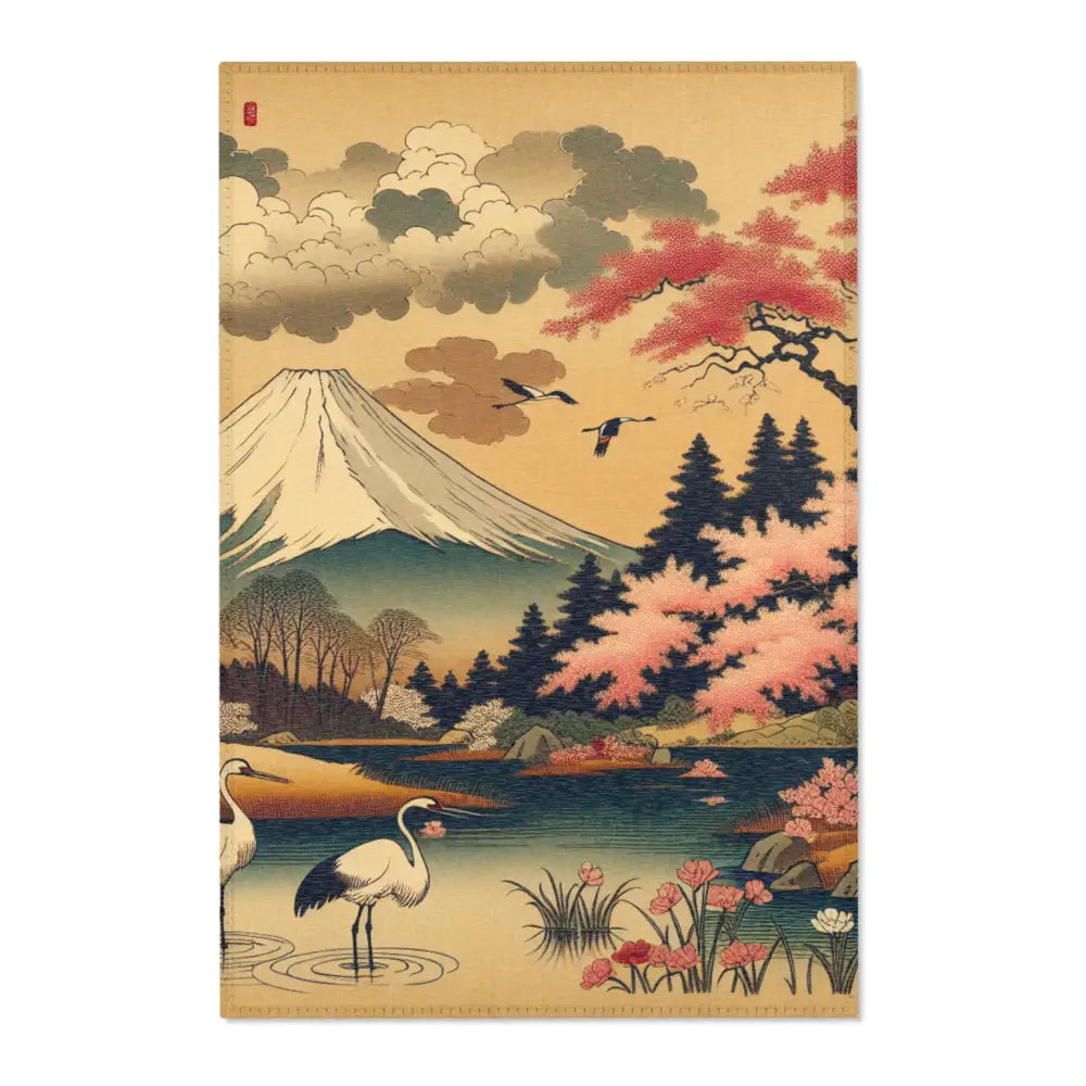 Traditional Japanese Ukiyo-e Exquisite Area Rug 24’’ × 36’’