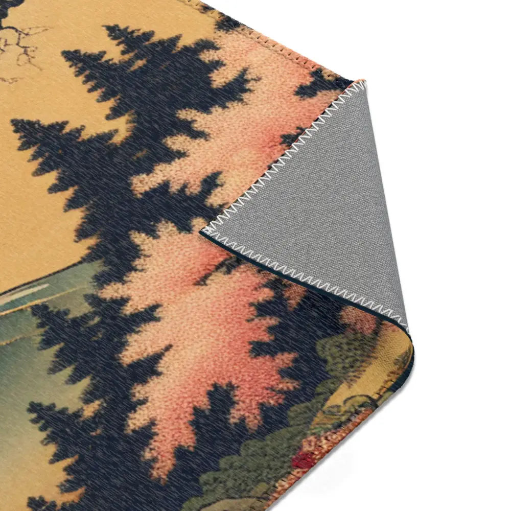 Traditional Japanese Ukiyo-e Exquisite Area Rug