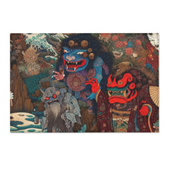 Traditional Japanese Yokai Area Rug in Edo Style 36’’ × 24’’