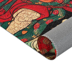 Traditional Japanese Yokai Area Rug with Folklore Design