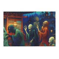 Traditional Yokai Area Rug Inspired by Ancient Japanese