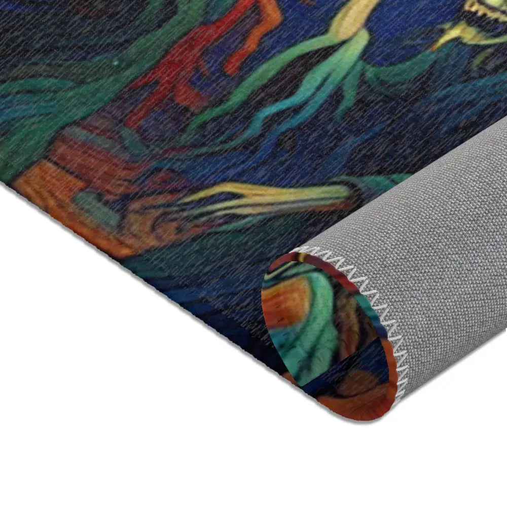Traditional Yokai Area Rug Inspired by Ancient Japanese