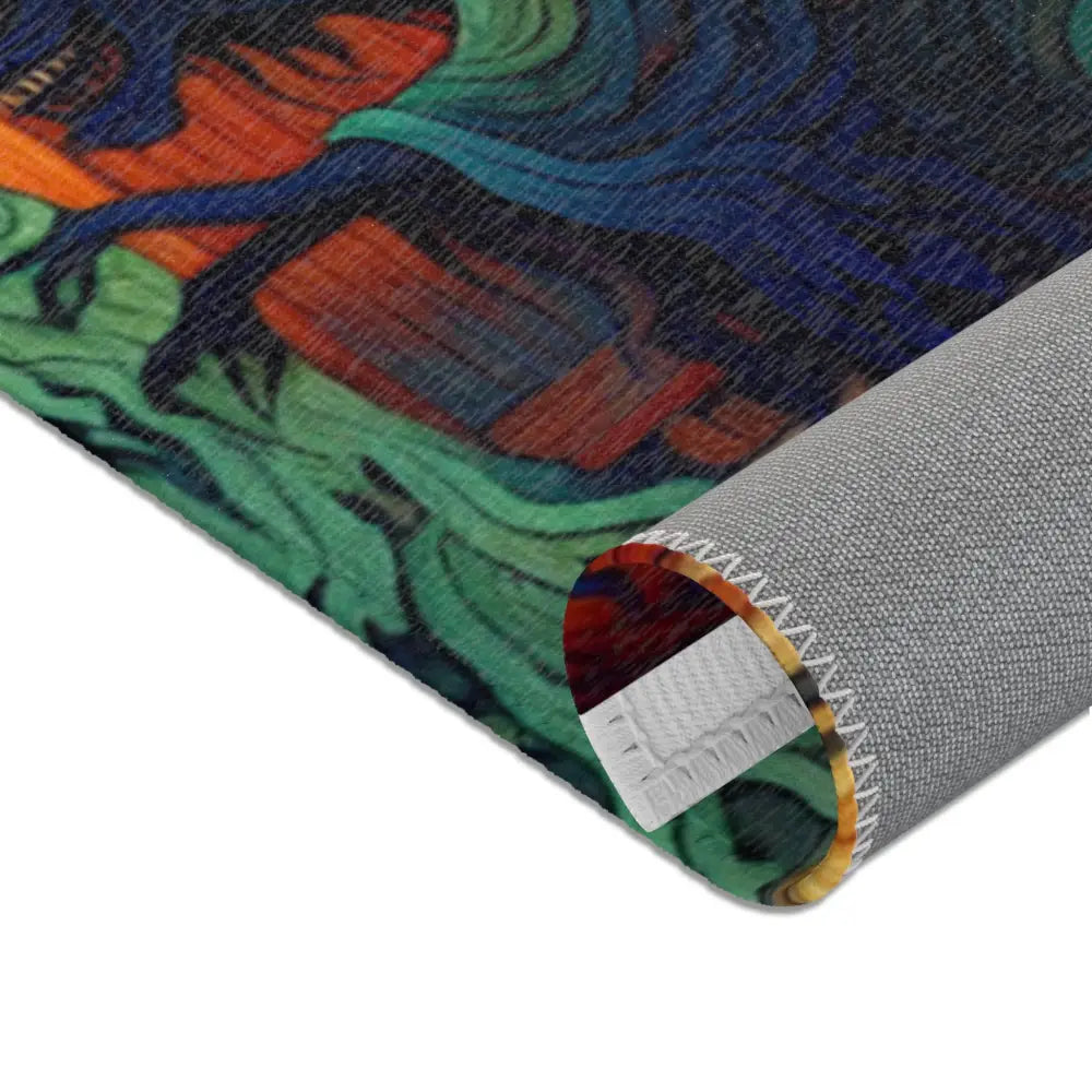 Traditional Yokai Area Rug Inspired by Ancient Japanese