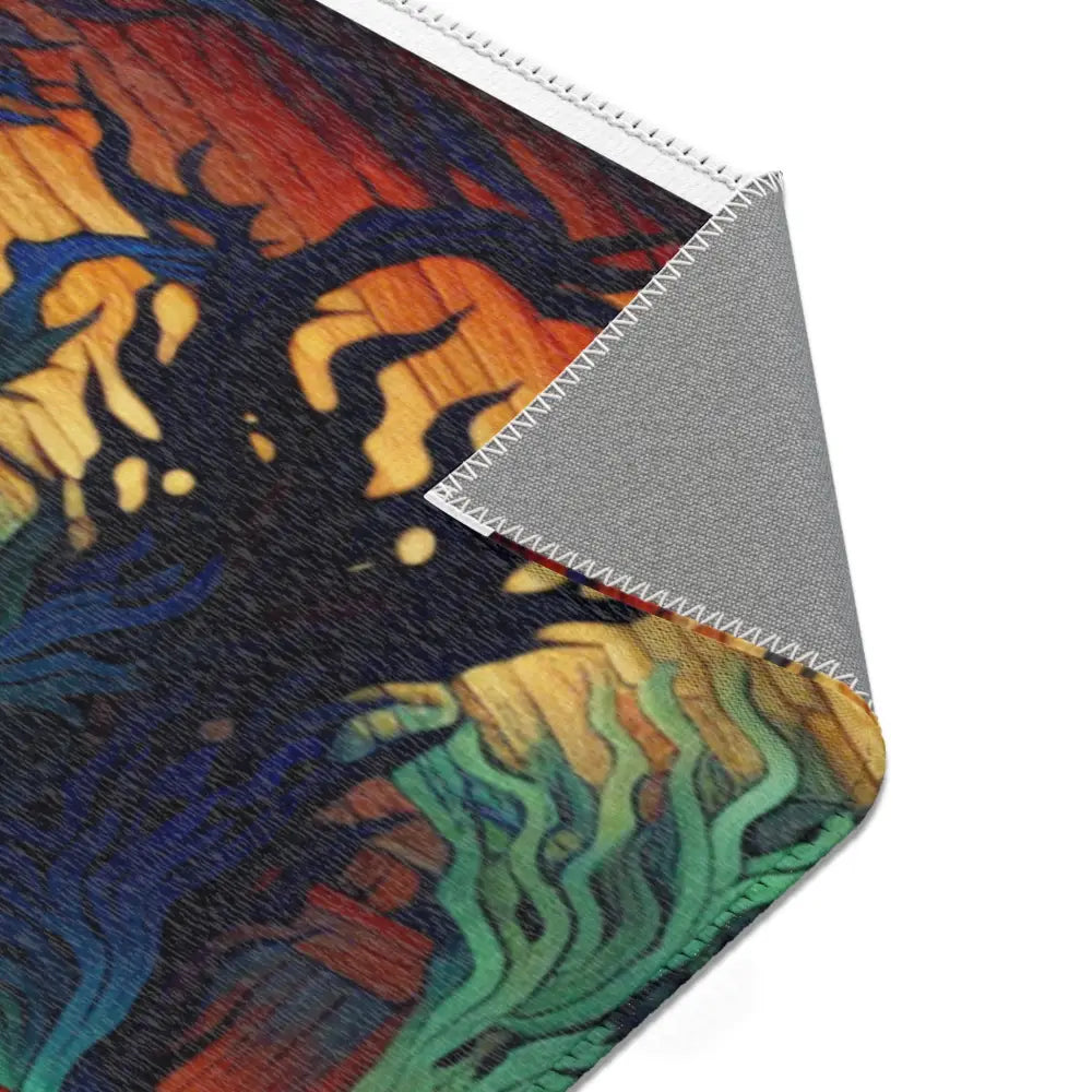 Traditional Yokai Area Rug Inspired by Ancient Japanese