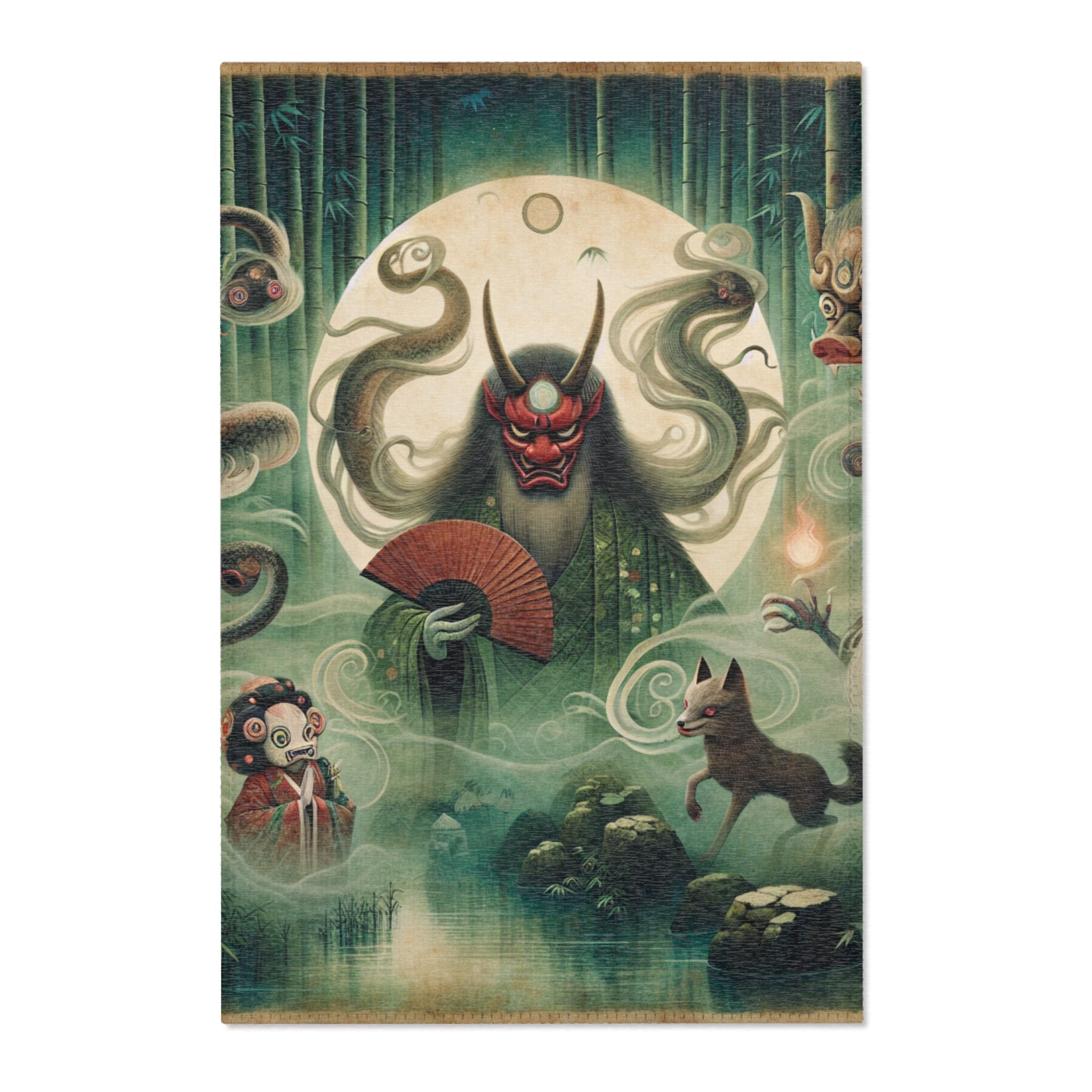 Traditional Yokai Art Captivating Area Rug 24’’ × 36’’