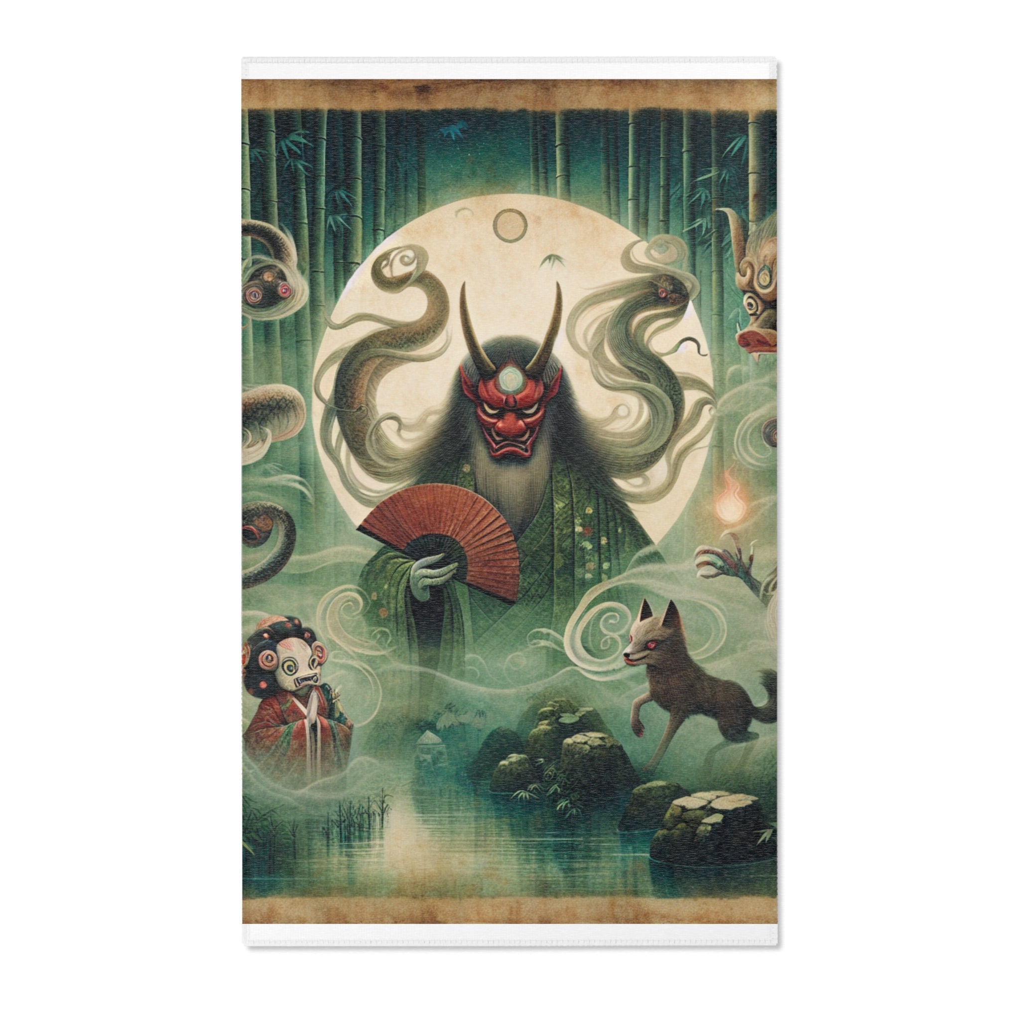 Traditional Yokai Art Captivating Area Rug 36’’ × 60’’