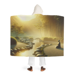 ’Tranquil Aura - Meditation Hooded Sherpa Blanket’