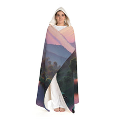 ’Tranquil Harmony - Meditation Hooded Sherpa Blanket’