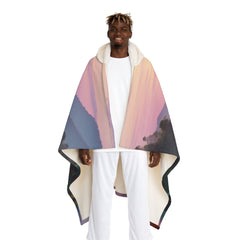 ’Tranquil Harmony - Meditation Hooded Sherpa Blanket’