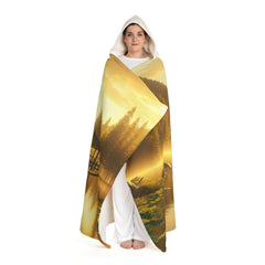 ’Tranquil Oasis: Meditation Hooded Sherpa Blanket’