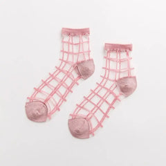 Transparent Glass Silk Socks