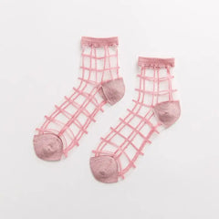 Transparent Glass Silk Socks