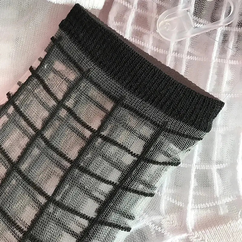 Transparent Striped Short Stockings Ankle Socks