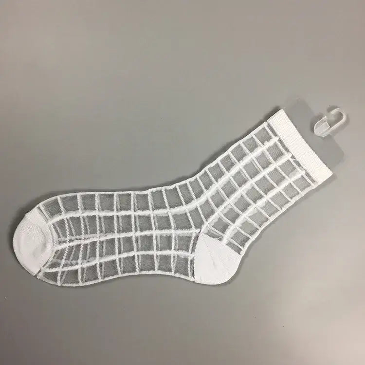 Transparent Striped Short Stockings Ankle Socks