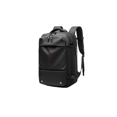 Travel Multi Functional Pocket Code Lock Backpack Black