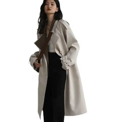 Trench Double Collar Double Breasted Long Coat