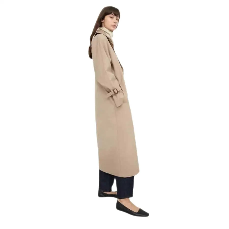 Trench Long Sleeve Turn Down Collar Coat