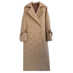 Trench Long Sleeve Turn Down Collar Coat